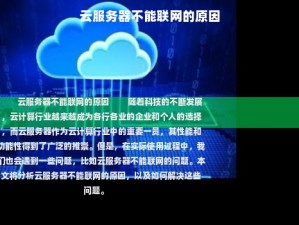 云服务器不能联网的原因,云服务器和云主机区别